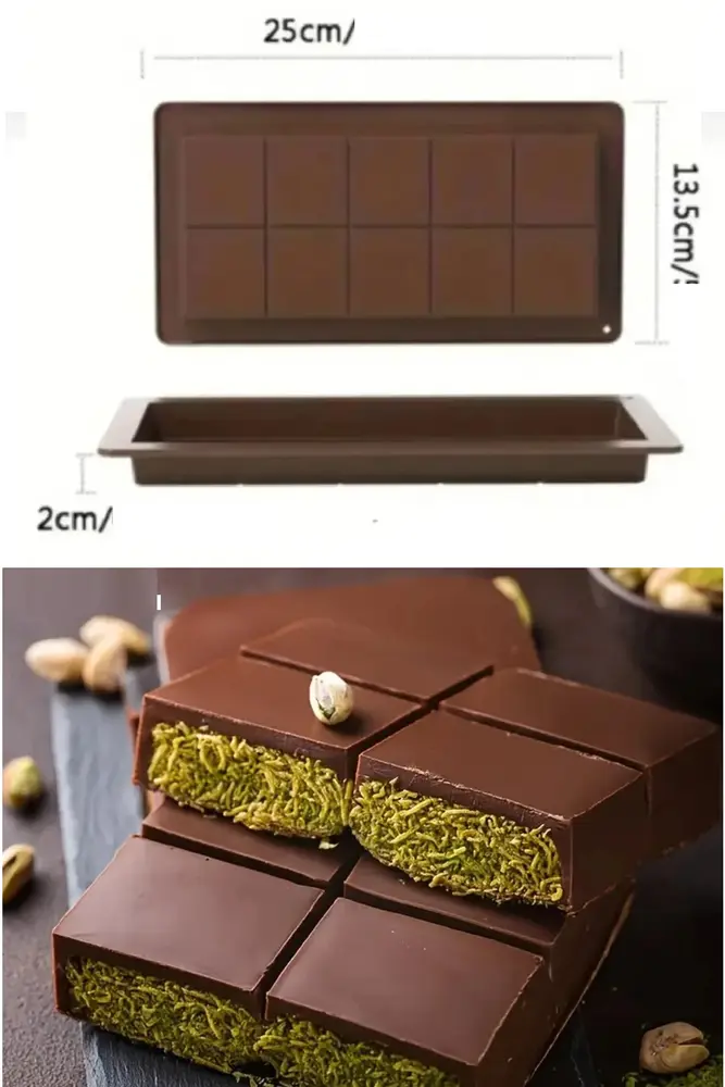 Meşhur Dubai sı Kalıbı - Büyük Tablet Mum Kek Kalıbı Pasta Kalıbı 4