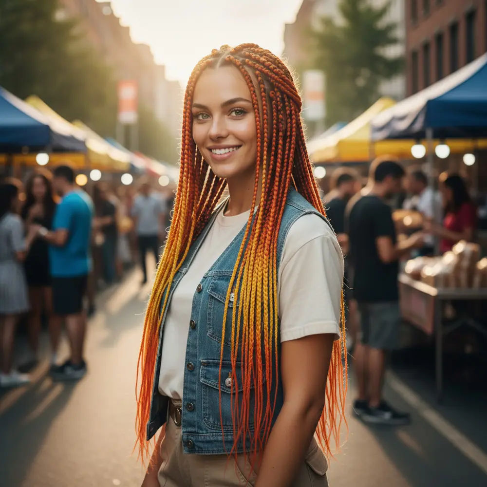 Afrika Örgüsü Ve Rasta İçin Sen Ombreli  / Tcu / Sarı / Hardal Sarısı 2