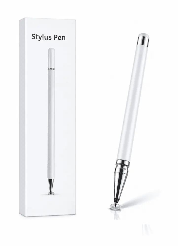Vivo V23 Uyumlu Dokunmatik Stylus Kalem Disk Uçlu Hassas Beyaz Tablet Telefon Çizim Kalemi