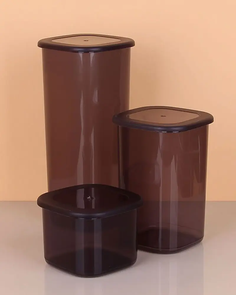 3lü Saklama Kabı - 1750-1200-550ML Koyu Şeffaf 4