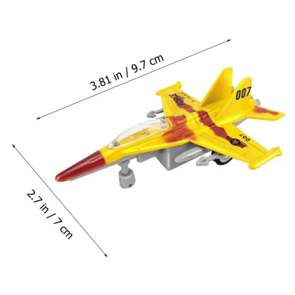 Çek Bırak Mini Metal Uçak - Sarı - 1 ADET 2