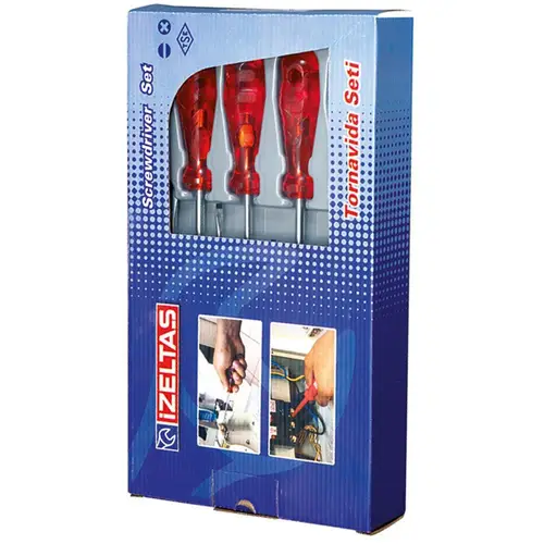 İzeltaş 4100 Düz Tornida Takımı 8 Parça Kraft