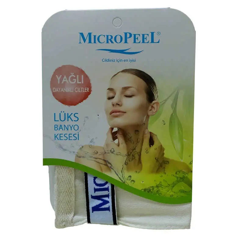 İpek Yağlı Cilt İçin Banyo Kesesi Beyaz 16X24 3