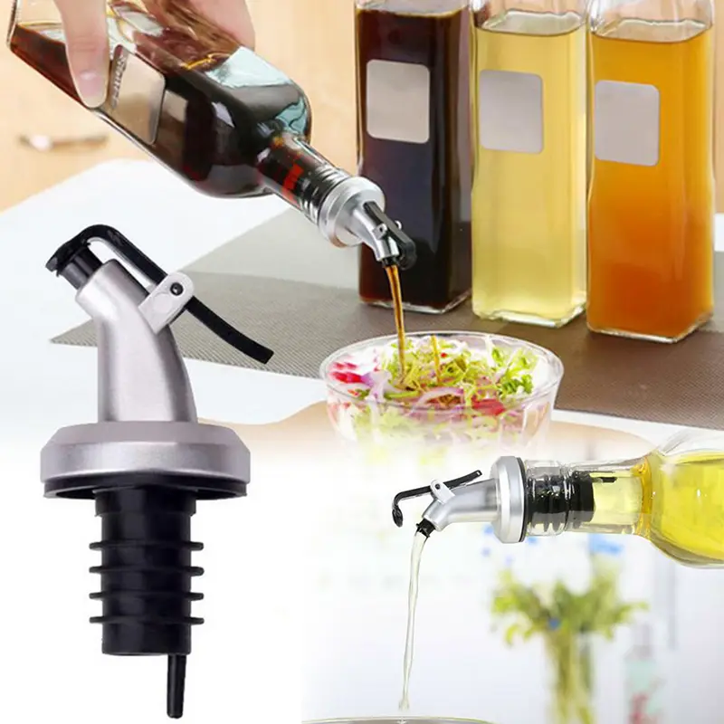 3 ADET Kapaklı Şişe Ucu Servis Aparatı Damlalık Yağdanlık Tıpa 5