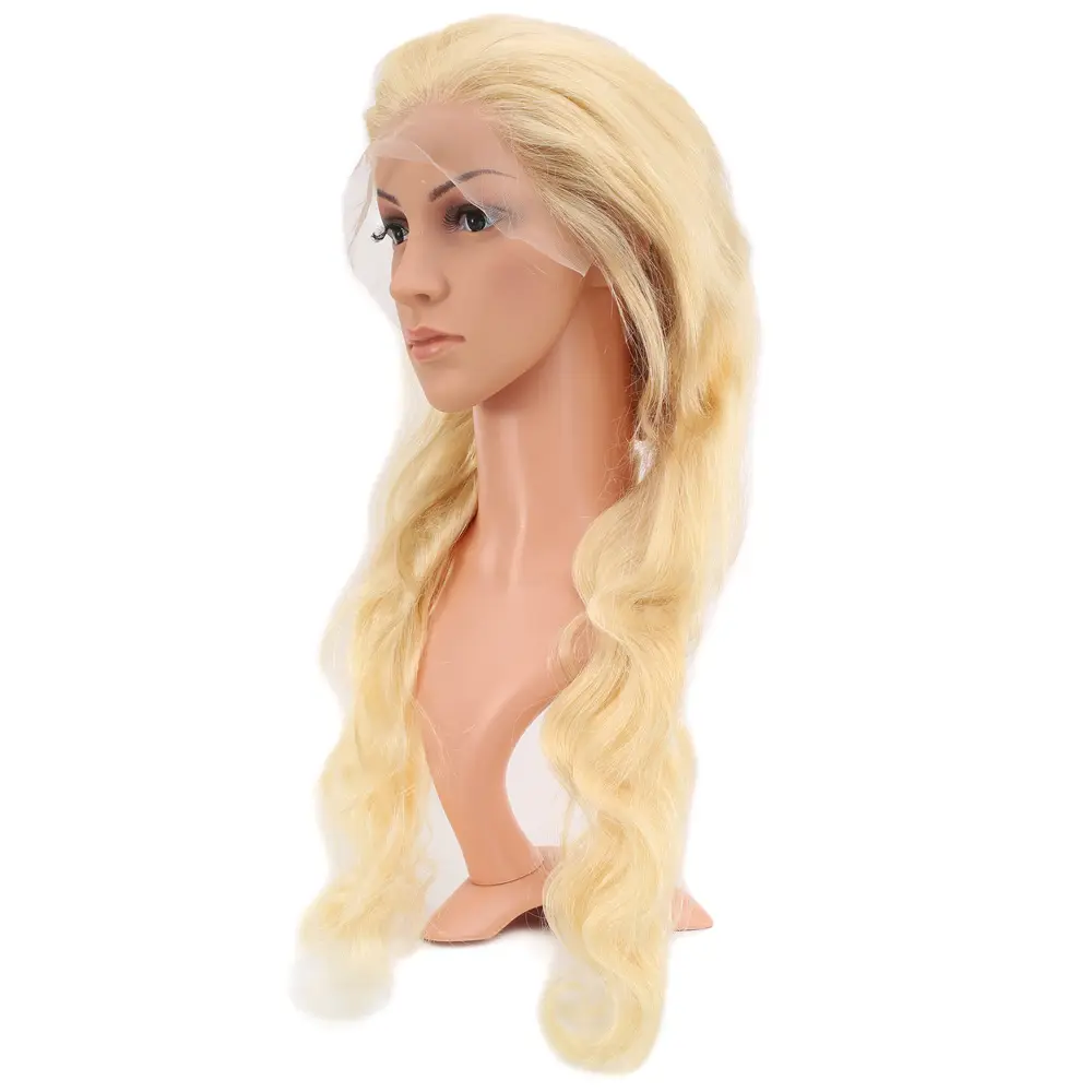Gerçek Front Lace Daalı Platin Tül Peruk / 75/80cm 3