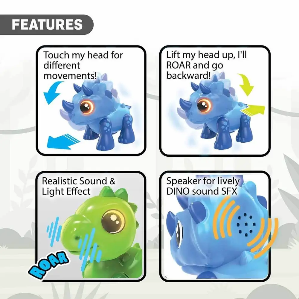 SIL 88592 Silverlit Sesli ve Işıklı Elektronik Robot Dino Heads Up -Necot 5