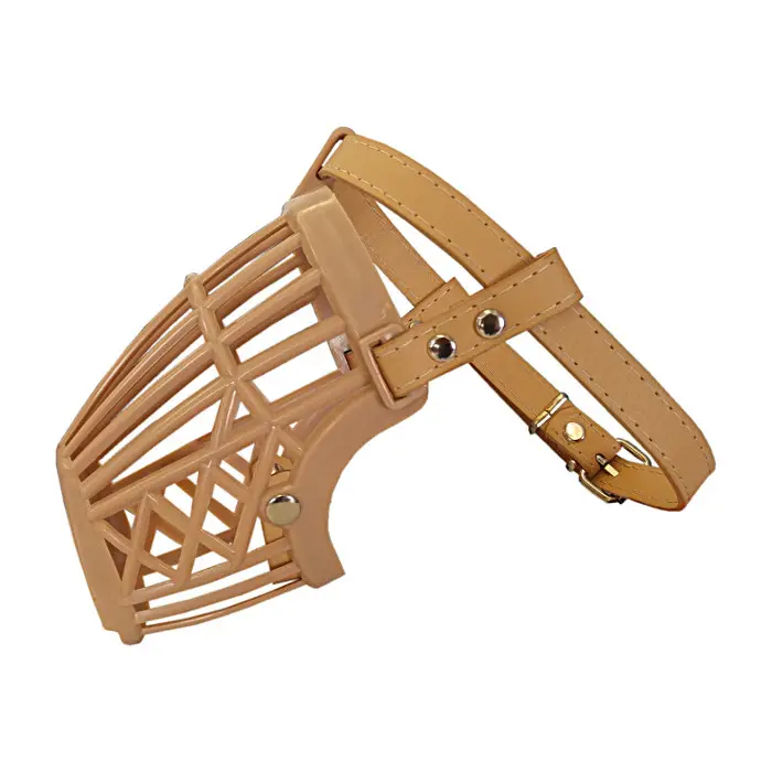 Karamel Plastik Köpek Ağızlığı 13 cm-32 cm Bej Large 3