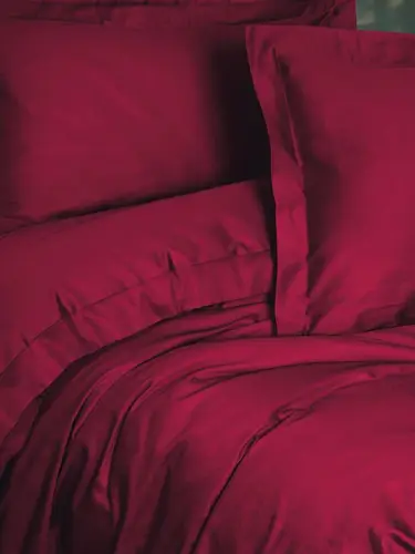 Elegant Bordo Çift Kişilik Saten Nevresim Takımı