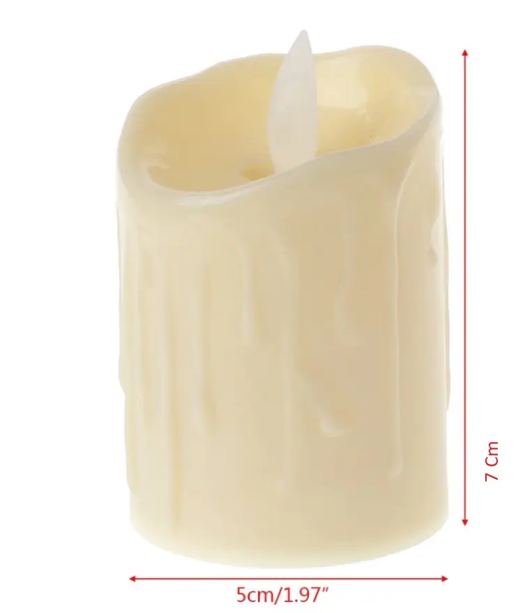 Alevli Led Mum Hareketli Alev Görünümlü Dekoratif Mum - 7Cm 2