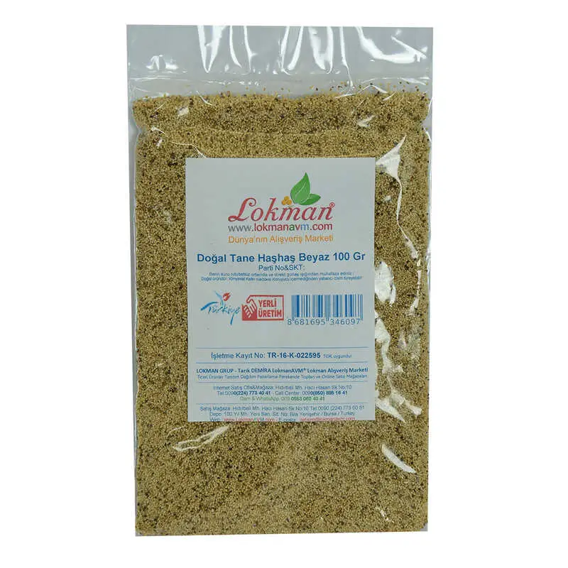 Haşhaş u Tane Doğal Beyaz 100 Gr Paket 3