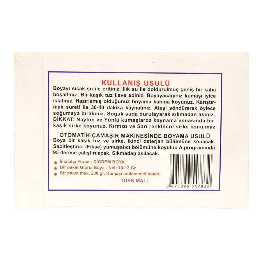 Kumaş Boyası Altın Sarı 10 Gr Pkt 3