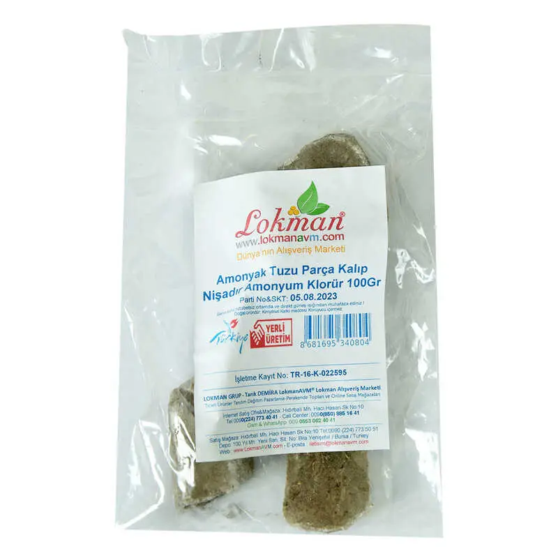 Amonyak Tuzu Parça Kalıp Nişadır - Amonyum Klorür 100 Gr Paket 3
