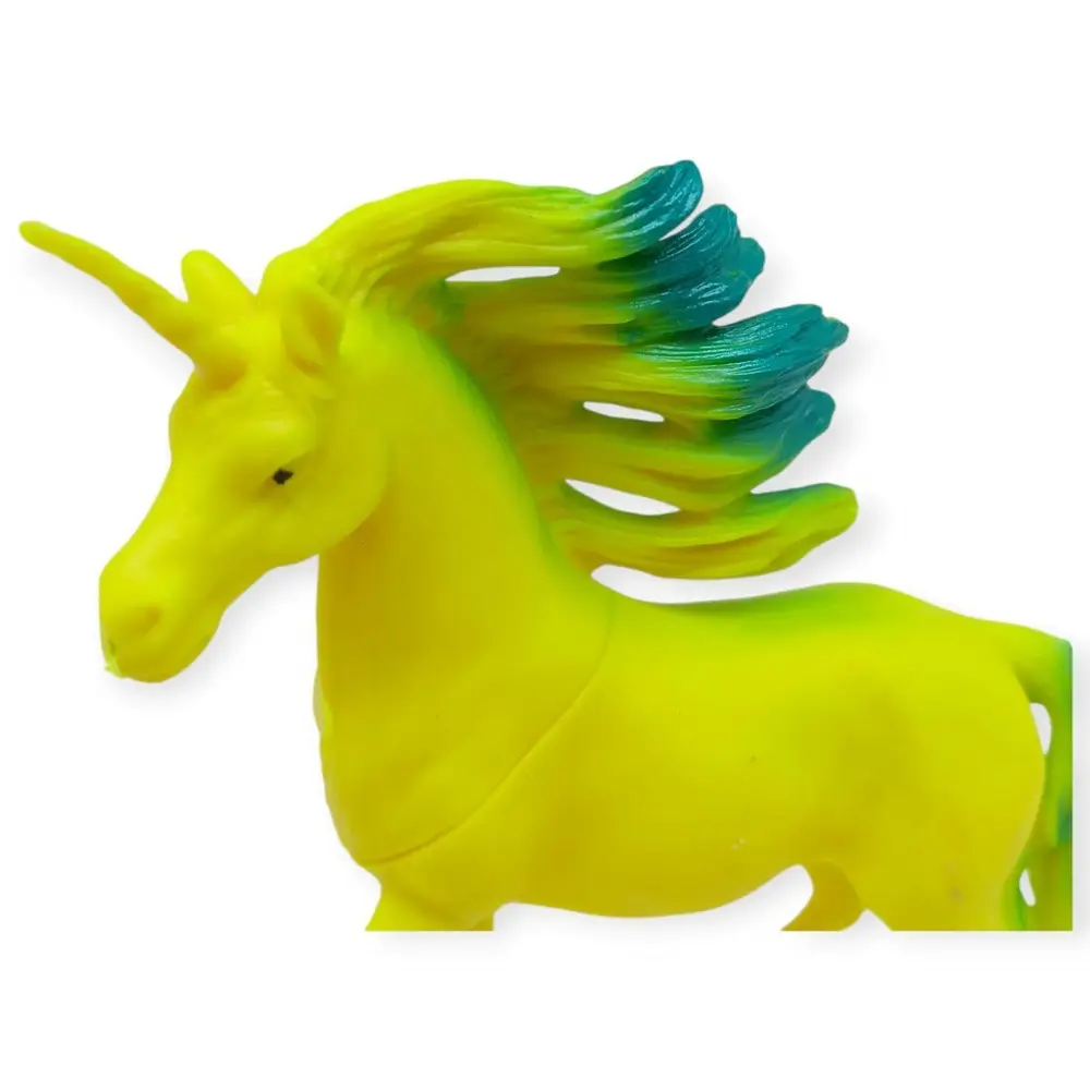 Çiftlik Hayvanları Serisi - Efsanevi Unicorn cm - Sarı - Yeşil - 1 ADET 2