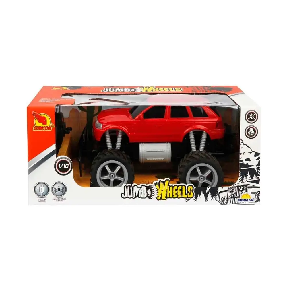 80012 1:18 Uzaktan Kumandalı Jumbo Wheels Usb Şarjlı Araba 2