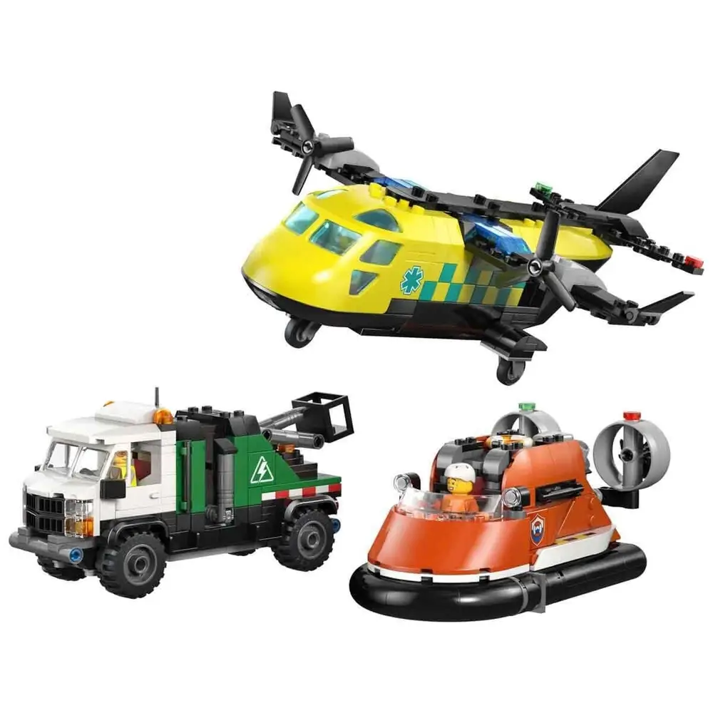60505 Lego City Uçak, Servis Kamyonu ve Hoverkraft 990 parça +7 yaş 2