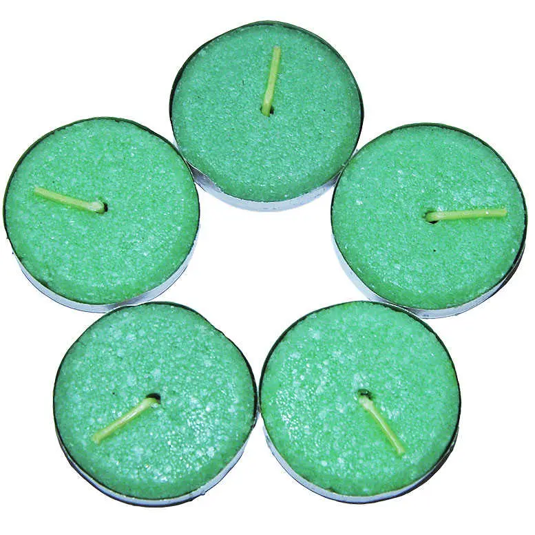 Tea Lights Yeşil Mum 5 li 1 Paket 4
