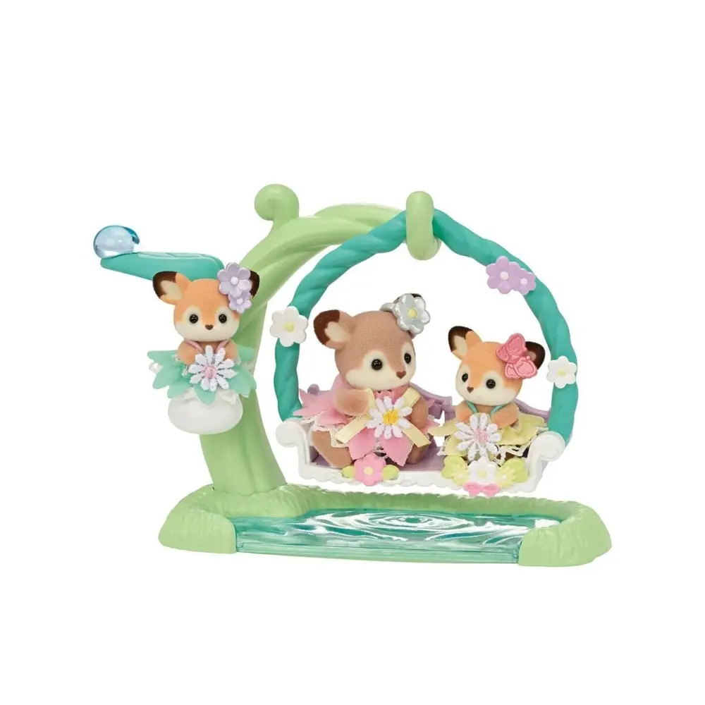 5801 Sylvanian Families Geyik Bebekler ve Çiçekli Salıncak Seti +3 yaş 2