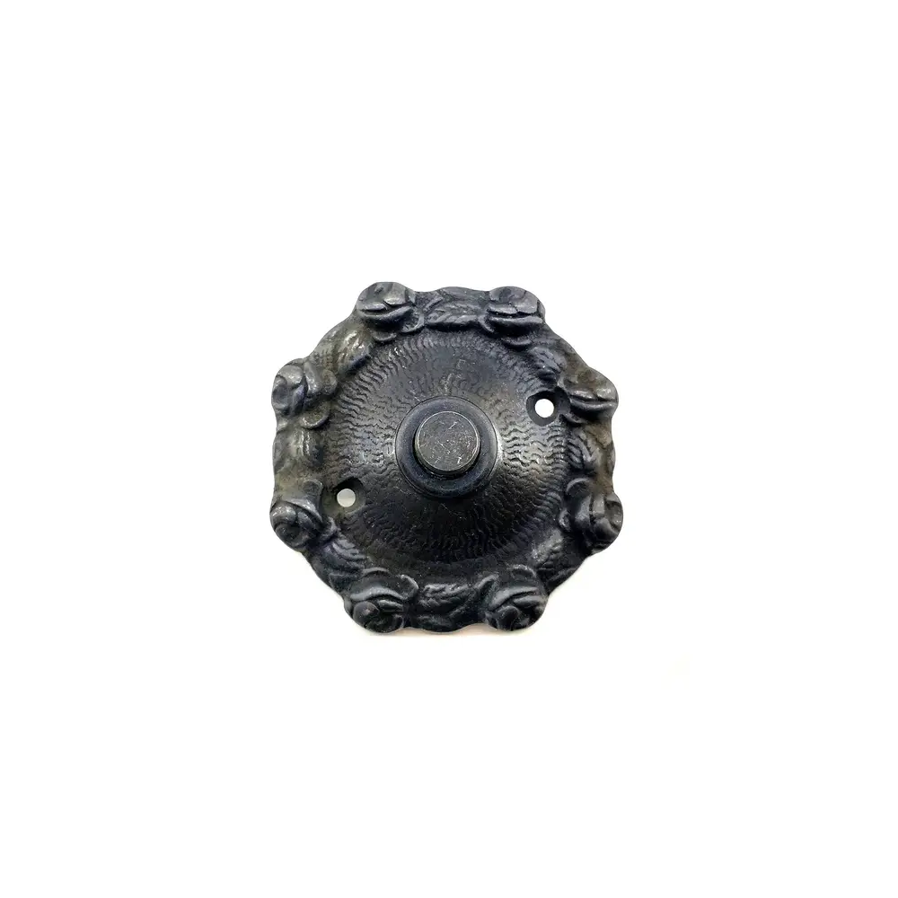 Antika Tarz Dekoratif Pirinç lü Kapı Zili - 75mm, Oksit
