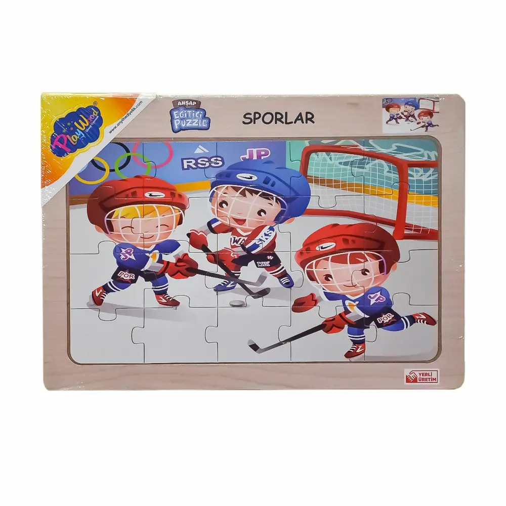ONY-85-86-87-88 Ahşap Eğitici Puzzle Sporlar -Onyıl 2