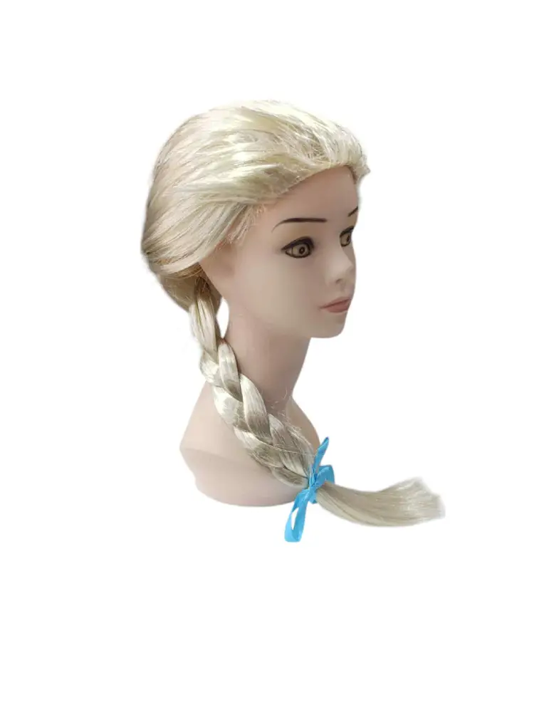 Platin Altın Dore Renk Karlar Ülkesi Elsa Frozen Peruğu Çuk Boy