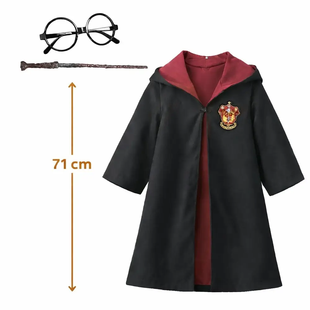 Harry Potter Çuk Bebek Kostüm Seti – Asa Gözlük Pelerin 71 cm (2-4 Yaş) 2