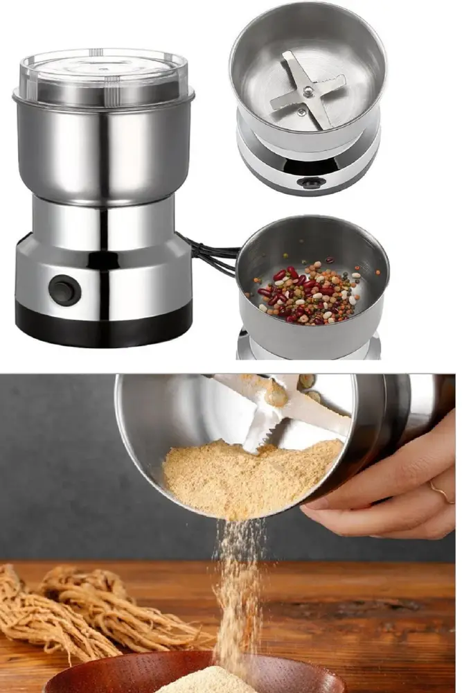 4 Bıçaklı Elektrikli Öğütücü Blender Kahve Fındık Baharat Tahıl Biber Değirmeni 5