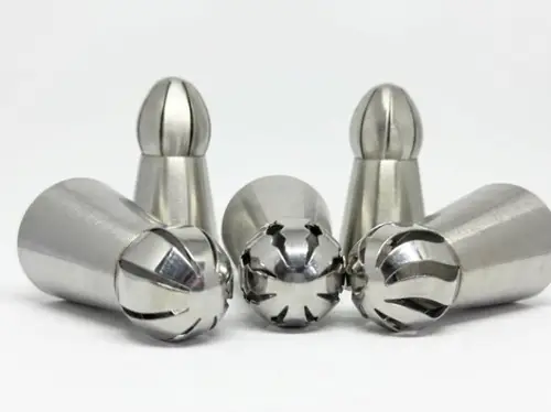 5'li Profesyonel Rus Top Duy Ucu Seti – 5.9 cm Büyük Boy Paslanmaz Çelik a Sıkma ve Fırfır Uçları