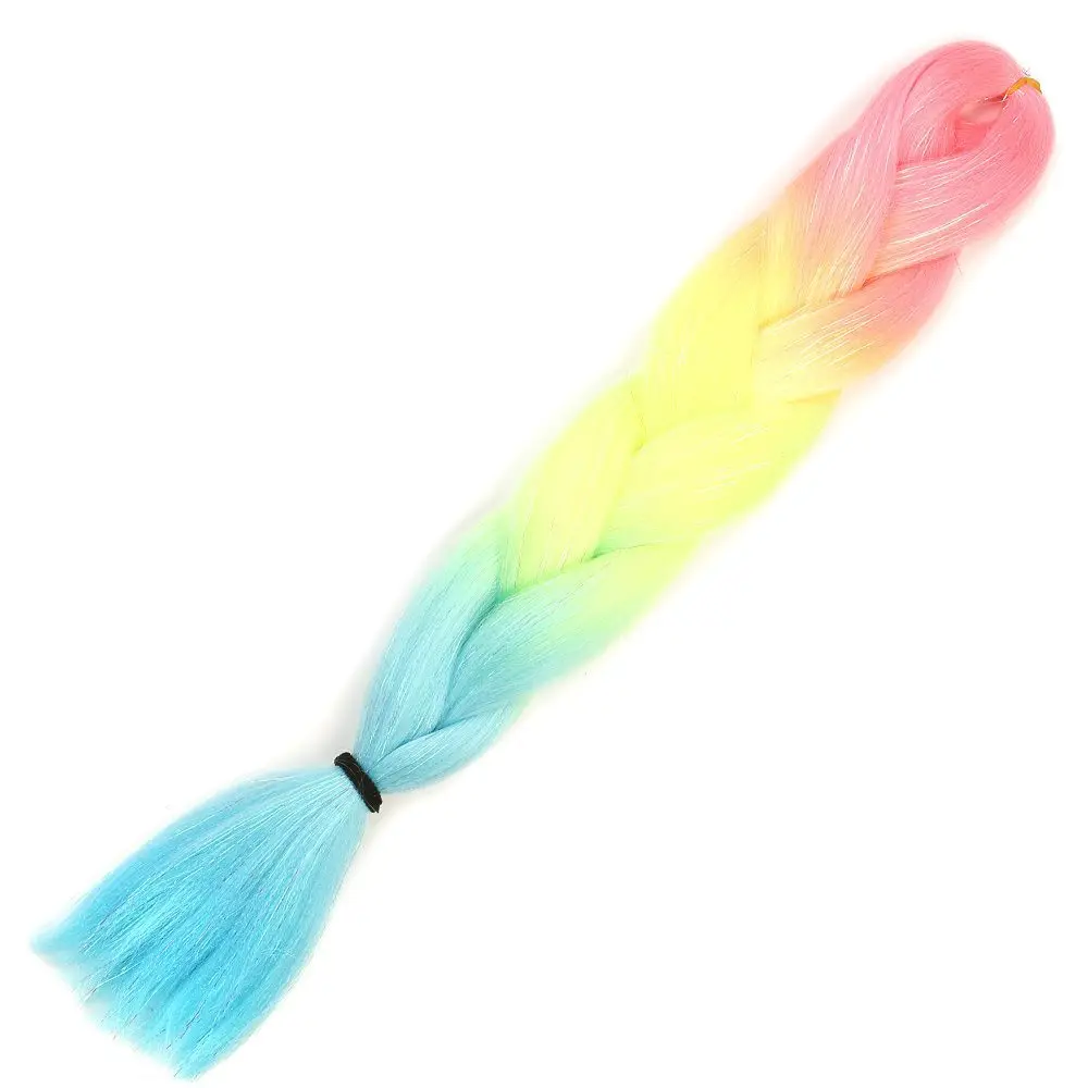 Simli Fuşya / Neon Sarı / Açık Mi Ombreli Örük  100 Gr.