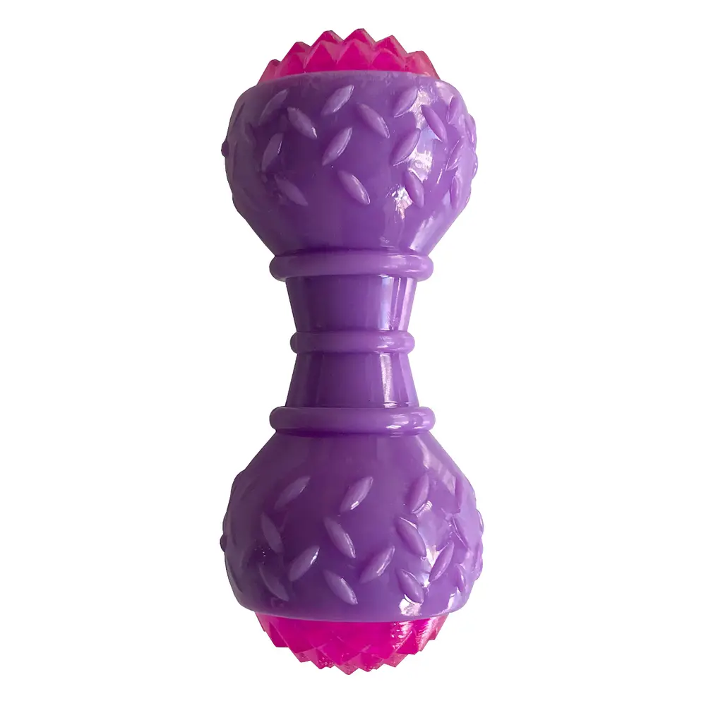 Aktivite Sesli ve Işıklı Köpek Oyuncak Dumbel 5x15 cm Mor 3