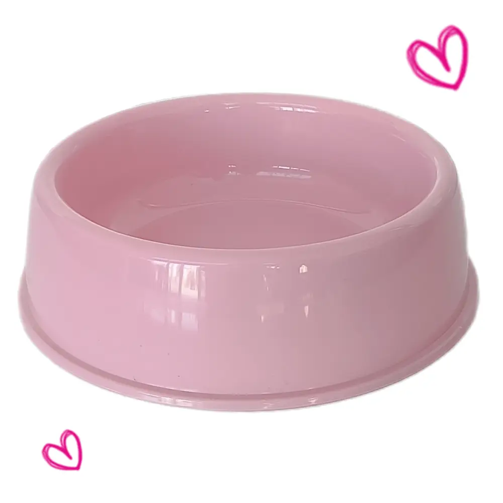 Kedi Köpek Plastik Ve Su Kabı 20 cm - 200 ml Pembe 4