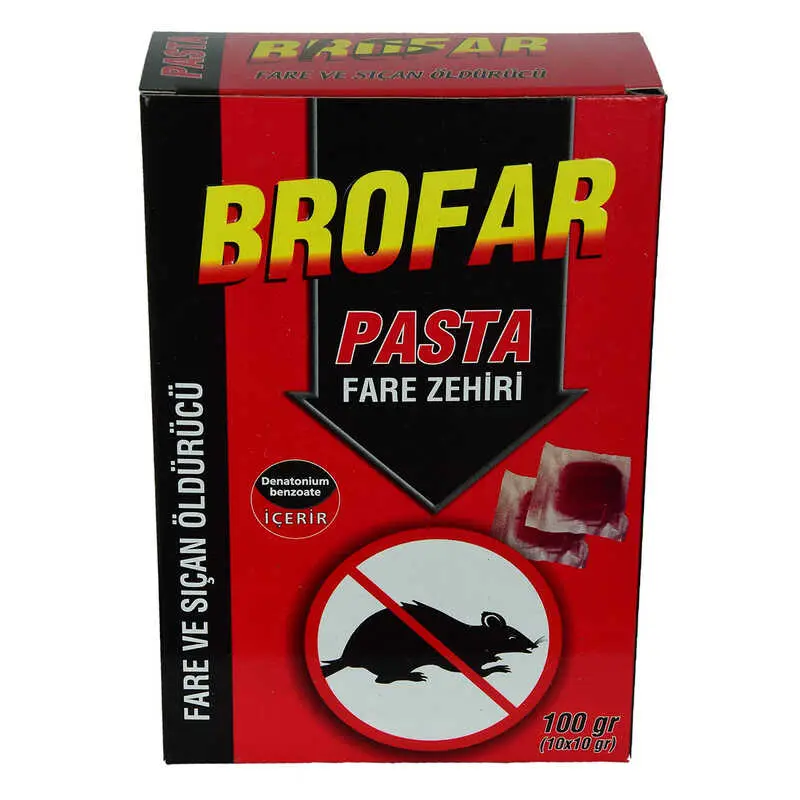 Fare ve Sıçan Öldürücü Pasta Fare Zehiri 100 Gr (10 Adet x 10 Gr) 3