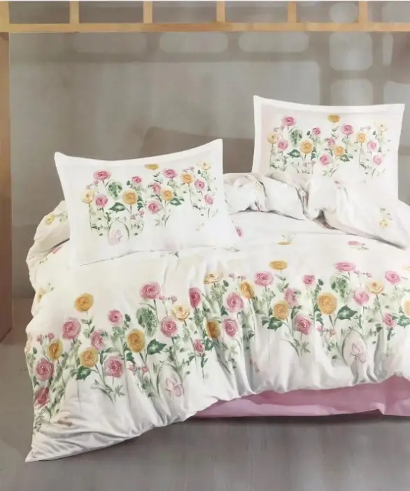 Tek Kişilik Ranforce Nevresim Takımı Roselin V1 Pembe