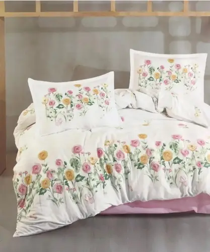 Tek Kişilik Ranforce Nevresim Takımı Roselin V1 Pembe
