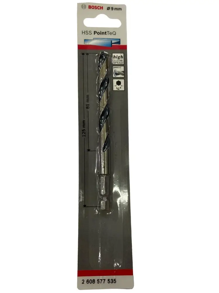 Pointteq Altıgen Şaftlı Hss Matkap Ucu 9 mm 2