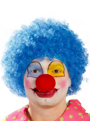 Mi Renk Kıvırcık Afro Bonus Peruk Takma ve Kırmızı B Seti