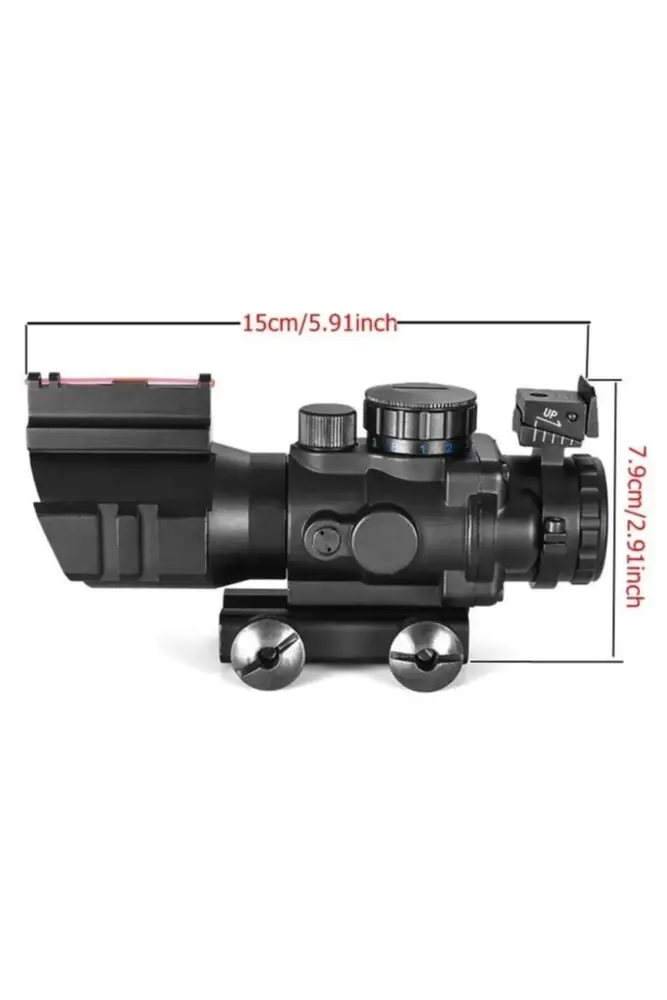4X32 Kırmızı Işıklı Dürbünü 4x32 Nişangah 5