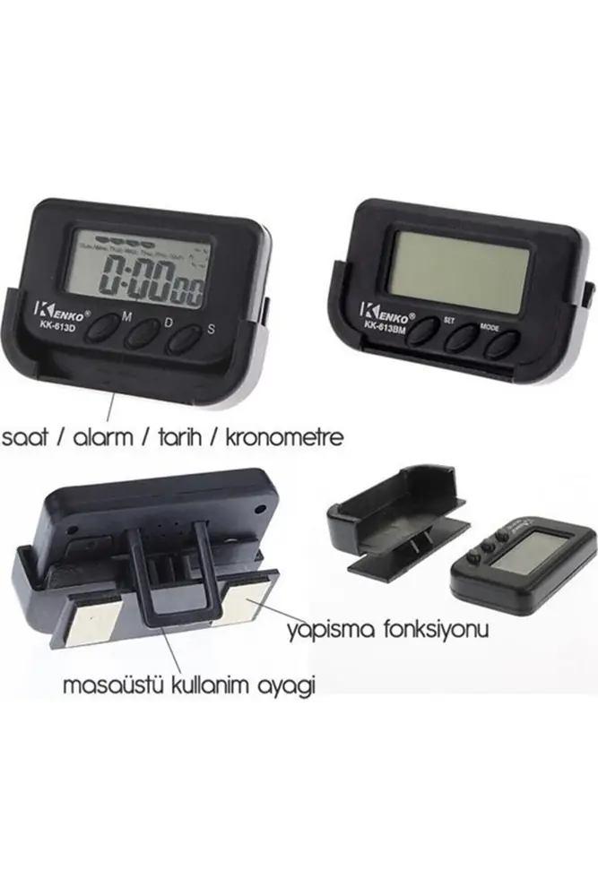 Dijital Mini Masa Araba Saati Kronometre 2