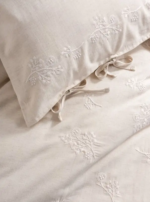 Cotton Keten Çift Kişilik Nevresim Takımı Esmira 4
