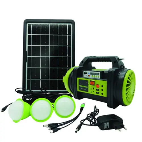 Wıson WS-5683 Şarjlı 30w Solar Şarjlı Ev Aydınlatma Seti Ra Ve Fan Powebank