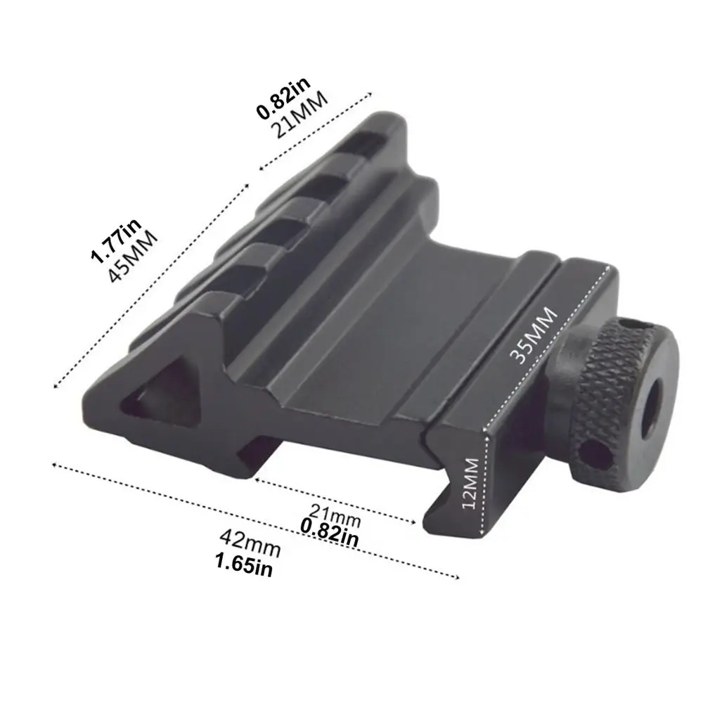 Taktik 45 derece açı ofset yan adaptörü RTS 20mm Picatinny ray 3