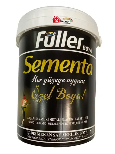 Sementa Özel Su Bazlı Saf Akrilik Boya 1 Litre Bej Beyaz