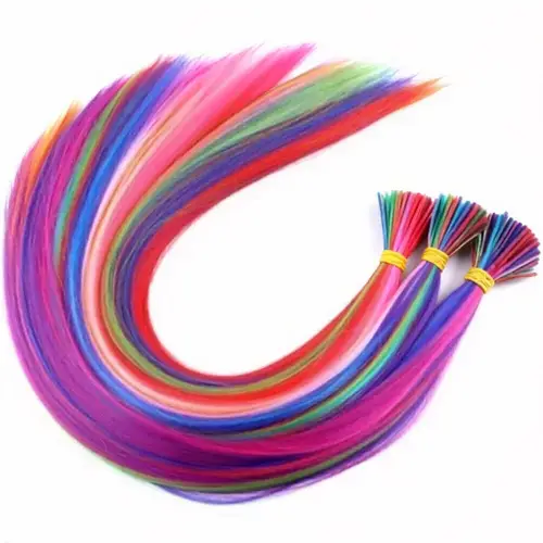 10 Adet Karışık Renkli Fiber Sen Kaynaklık  60cm + Misina Takım Aparatı ve Boncuğu