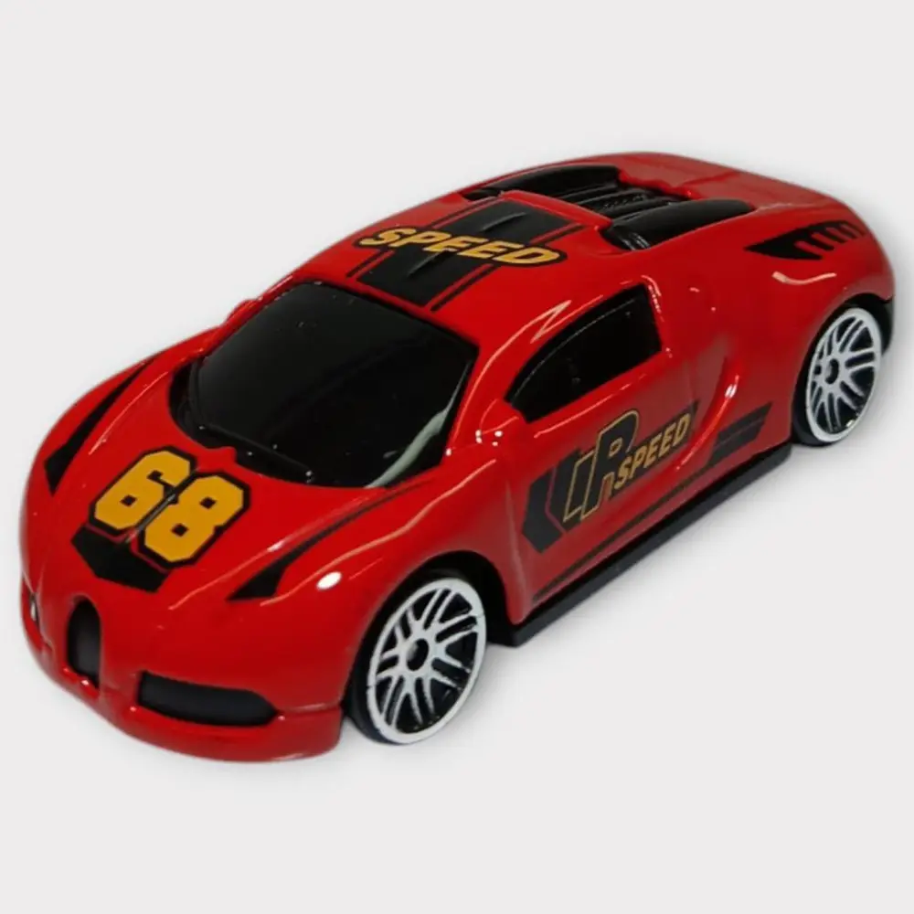 Metal Mini Arabalar 8 cm - Kırmızı - 4 - 1 ADET