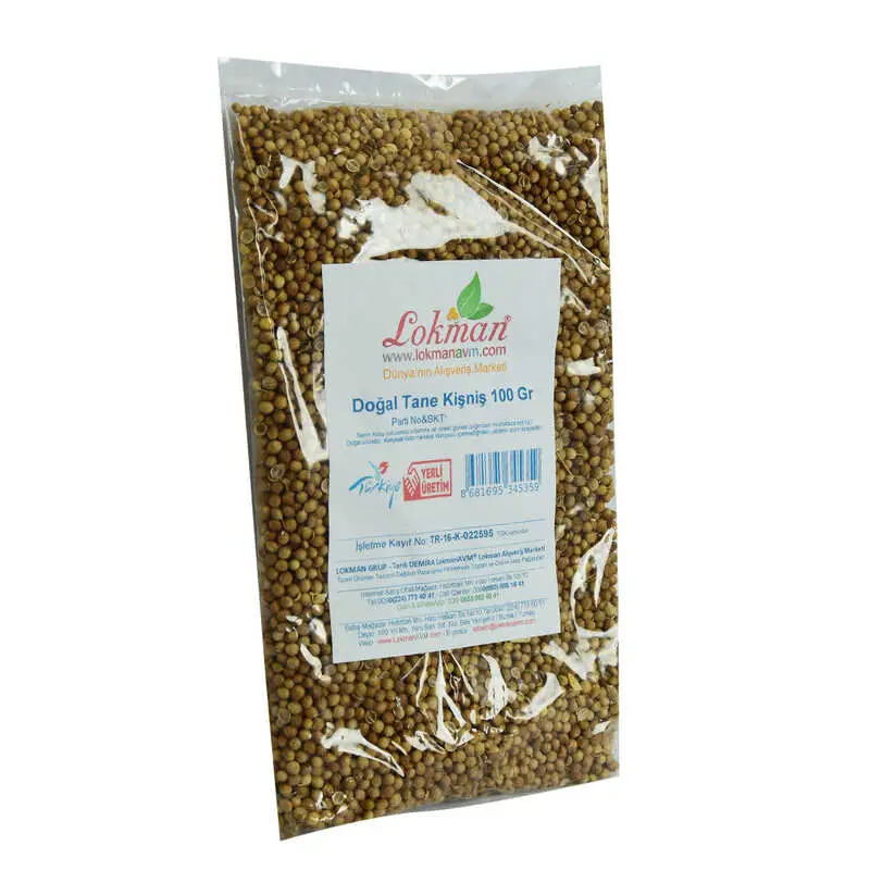 Kişniş Doğal Tane 100 Gr Paket 5
