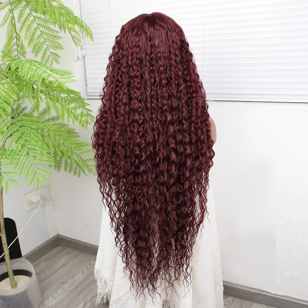 Afro Daa Kızıl Kahve Fiber Sen Tül Peruk 4