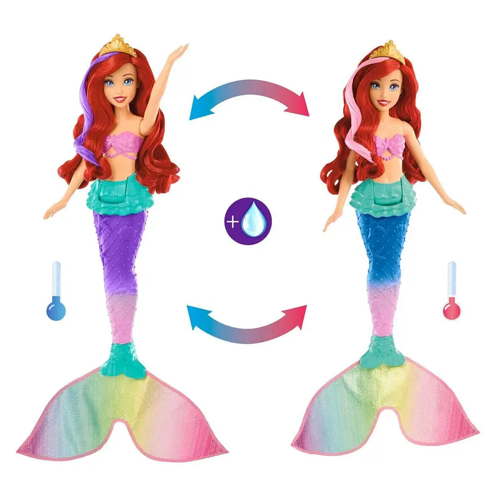 HPD43 Disney Prensesi  Yüzen ve Renk Değiştiren Küçük Deniz Kızı 5