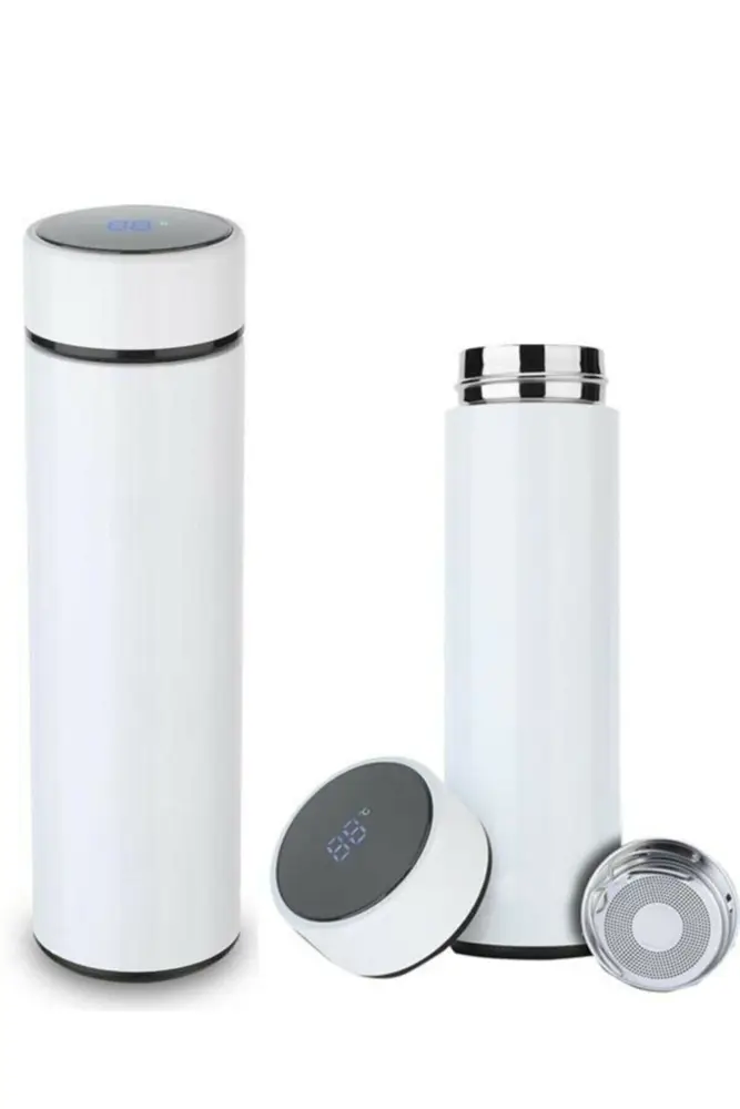 Dijital Sıcaklık Göstergeli Renkli Çelik Termos - 500 ML 5
