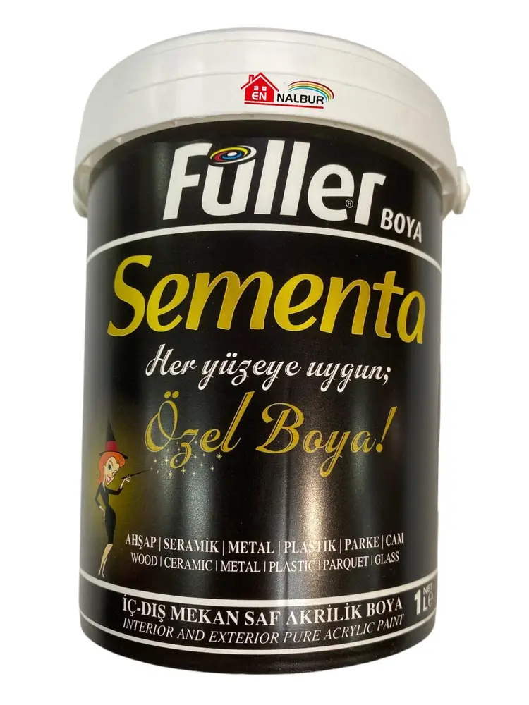 Sementa Özel Su Bazlı Saf Akrilik Boya 1 Litre Antrasit
