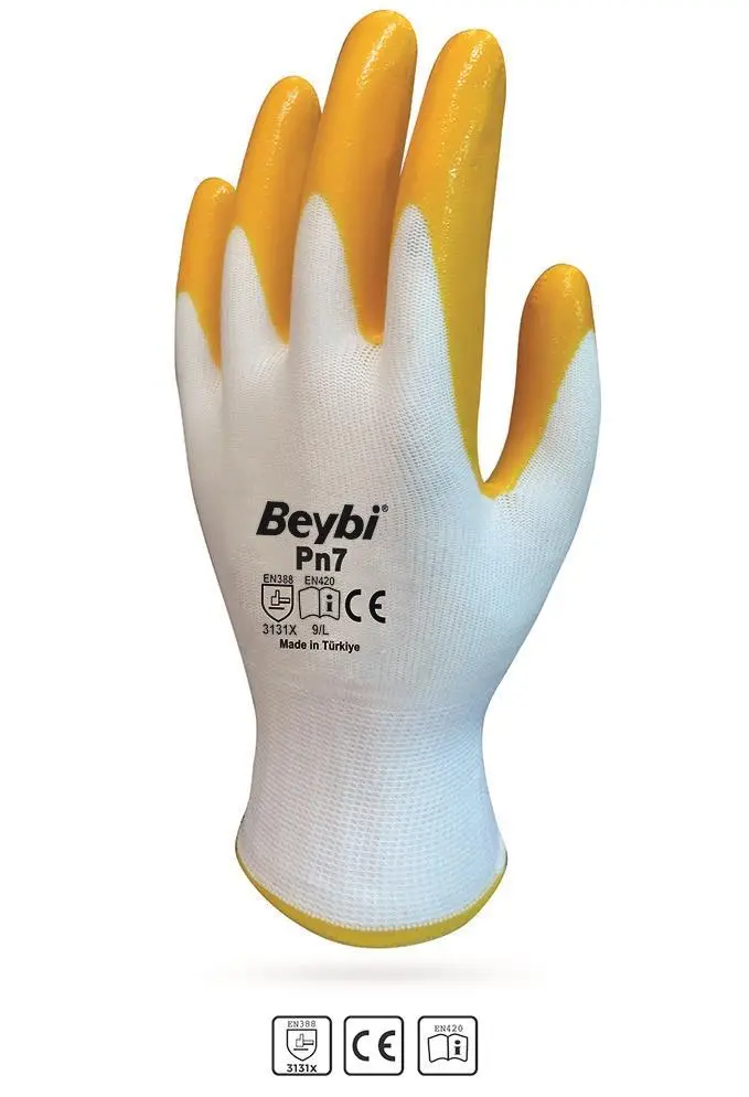PN7 No:10 Sarı Nitril Eldiven