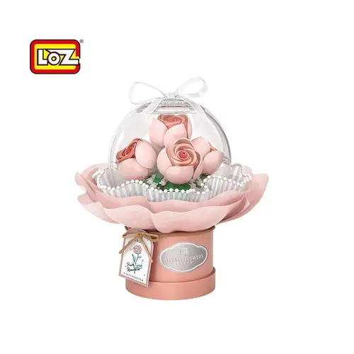 LZ-1298 LOZ LEDLİ PEMBE GÜL BUKETİ 285 PARÇA BLK OYUNCAK